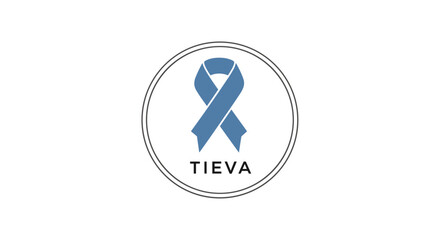 Blue Awareness Ribbon in Circle Logo.