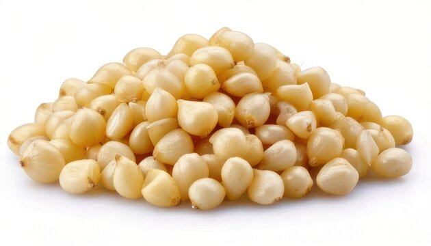 Pile of Chickpeas on White Background.