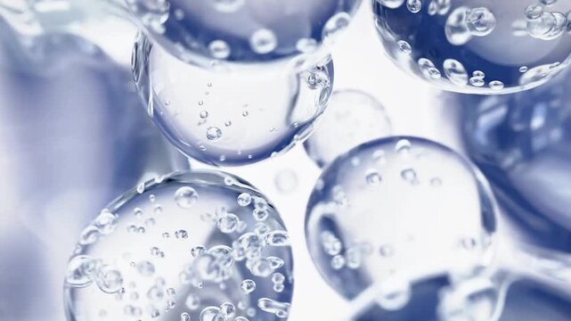 Dynamic 3d animation, a compelling 3d video of pure cosmetic essence. Ideal for showcasing advanced skincare and hair care to beautify and revitalize