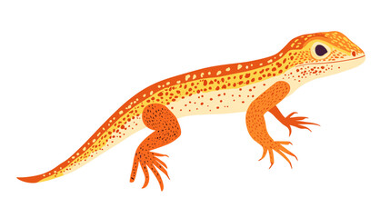 Obraz premium Orange Lizard with Spotted Scales Illustration.