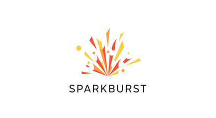 Vibrant Sparkburst Logo Design Element.