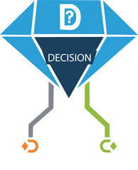 Decision Logic Diamond Icon Flat Vector for Software Programming, software development documentation, business process mapping, artificial intelligence concepts, and technical presentations.