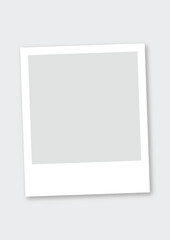 Vector Polaroid Photo Frame Design with Tilted Angle and Soft Shadow for Portfolio or Social Media
