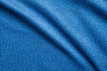 Obraz premium Blue sports clothing fabric football shirt jersey texture close up
