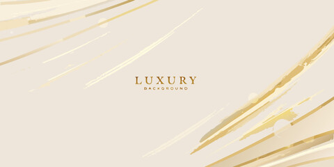 Elegant gold brushstrokes on a cream background create a luxurious aesthetic