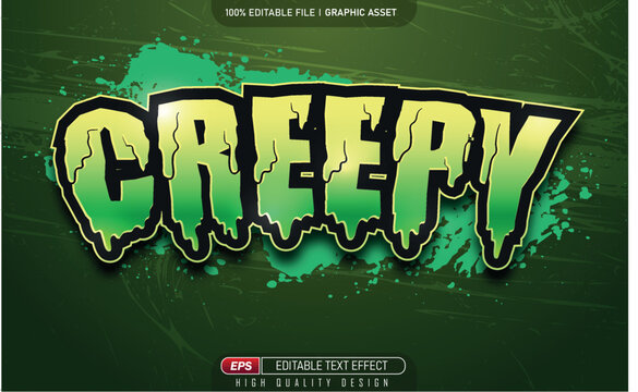 creepy text effect