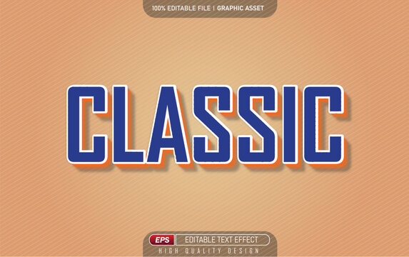 classic text effect
