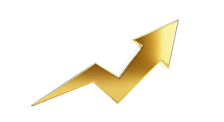 Golden Arrow Pointing Upward