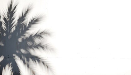 Fototapeta premium Palm Leaf Shadow Minimalist Wall Banner