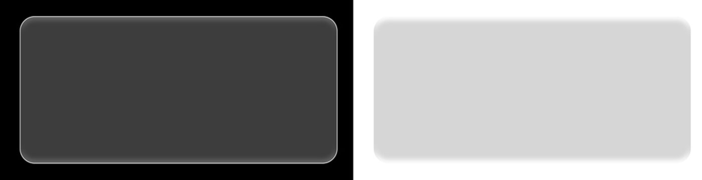 Plate Glass 16:9 Panel with Soft Glow for UI Element