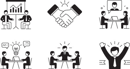 Fototapeta premium Business teamwork collaboration handshake meeting presentation
