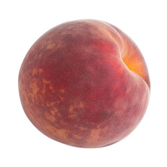 Fototapeta premium A peach with a slight blush on one side, showing its ripeness. full length isolate on transparent background