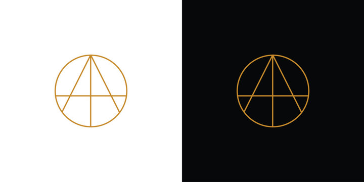 Modern and luxurious AA letter initial logo design