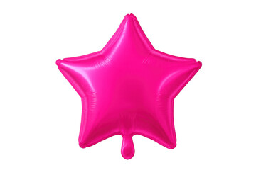 Obraz premium Pink star foil balloon celebrating festive party decor