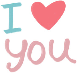 i love you Lettering