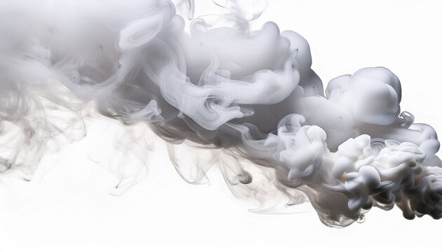 White Panorama Smoke Isolated