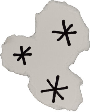 Black And White Grunge Ripped Paper Stars Doodle