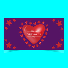 Valentine&rsquo;s Day Romantic Background Vector with Elegant Hearts Love Shapes Soft Gradient Colors and Modern Abstract Design for Greeting Cards Posters and Social Media