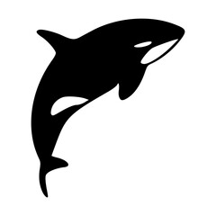 powerful sea mammal orca icon for marine life and ocean conservation © Zen20