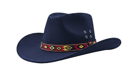 Black Cowboy Hat with Southwestern Pattern Band