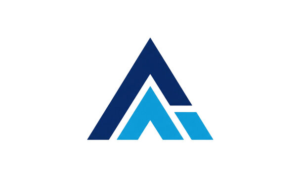 Triangle emblem logo mark geometric brand identity vector isolated on transparent background