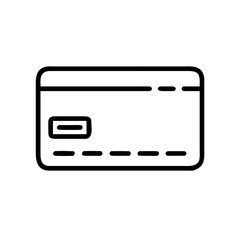 Obraz premium Payment icon – Credit card with stripe (hand drawn doodle vector, isolated)