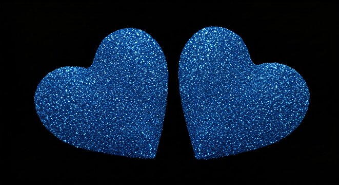 Sparkling Blue Glitter Heart Pasties for Women Festival Rave Accessories Nipple Covers