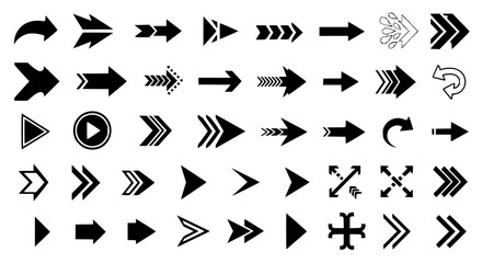 Fototapeta premium Simple Black Arrow Collection