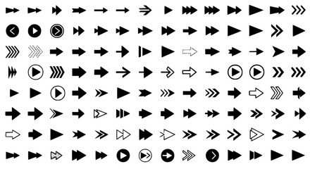 Naklejka premium Simple Black Arrow Collection