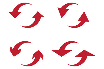 Oval circle rotate arrow icon. Ellipse orbit line arrow symbol. Oval circumference sign. Vector illustration isolated on white background.