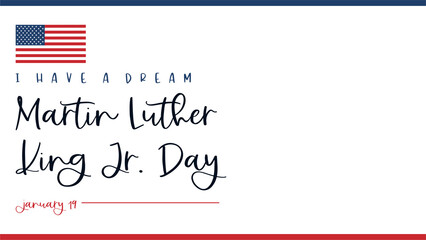 Obraz premium Martin Luther King Jr. Day on a transparent white background