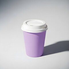 Elegant minimalist 3D coffee cup mockup with floating look