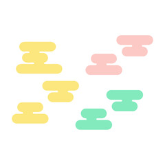  和風の雲　ひな祭り　イラスト 