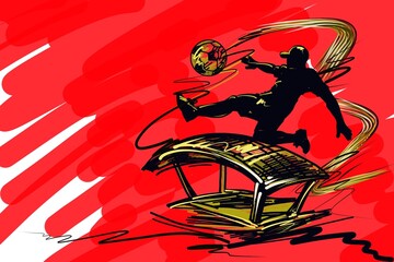 illustration Golden Motion Teqball Series