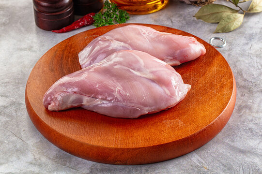 Raw rabbit legs for cooking