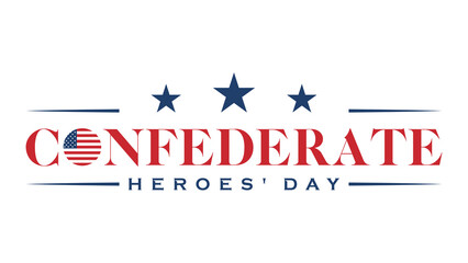 Confederate Heroes' Day on a transparent white background