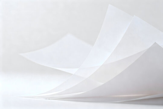 soft overlapping layers of translucent paper moving