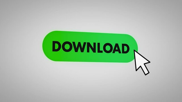 Animated download button with smooth transitions on gray background