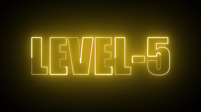 LEVEL 5 TITLE WITH NEON ANIMATION V1