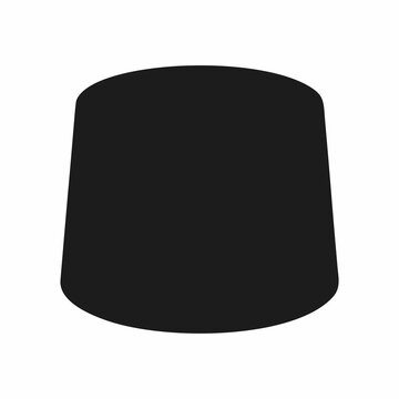 Black Traditional Muslim Hat or Songkok Vector Icon