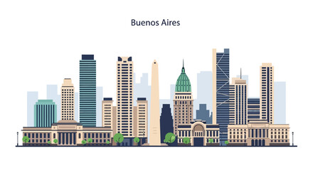 Obraz premium Stunning Buenos Aires cityscape with modern architecture and historic buildings