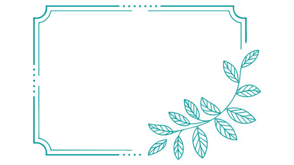 Elegant leafy frame border design