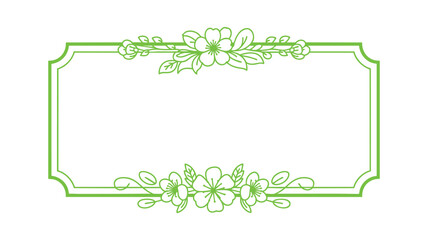 Elegant floral border frame
