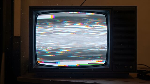 vintage television static, retro tv screen, noise glitch effect