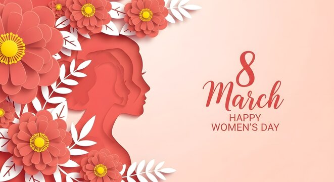 International women's day celebration on march 8th with floral tribute