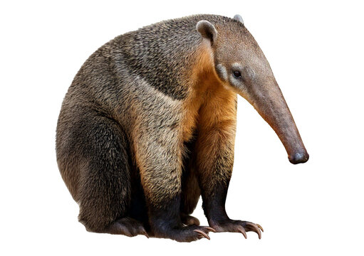 Giant anteater isolated on transparent or white background