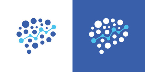 Dual meaning logo combining a brain, connected dots, and finance graph elements, symbolizing intelligent analysis, data connectivity, strategic insight, and smart financial decision-making.