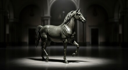 Elegant Horse Sculpture Interior