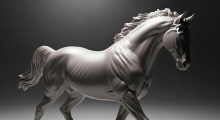 Majestic Silver Horse