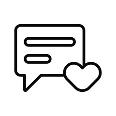 Love reaction on chat icon